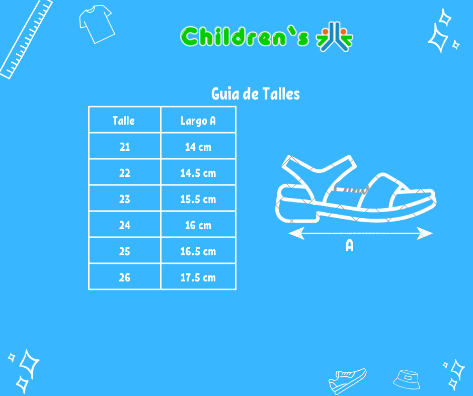 Guia de talles Sandalia Con Moño