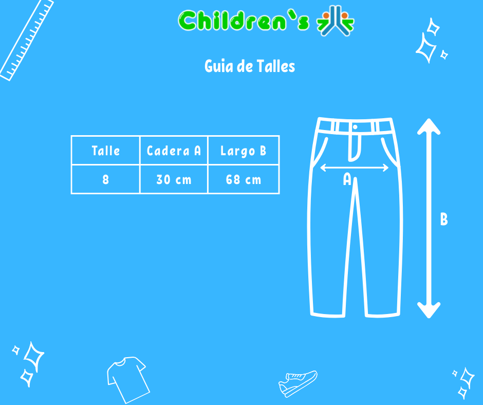 Guia de talles Pantalon Gabardina