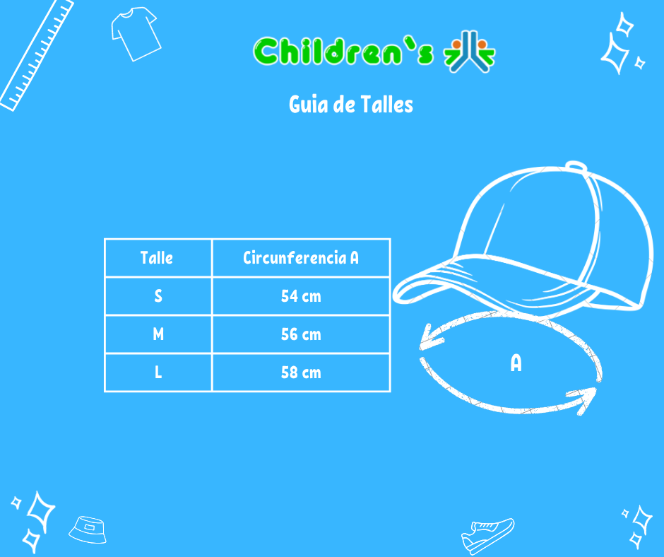 Guia de talles Gorro Cap Visera Footy con Glitter