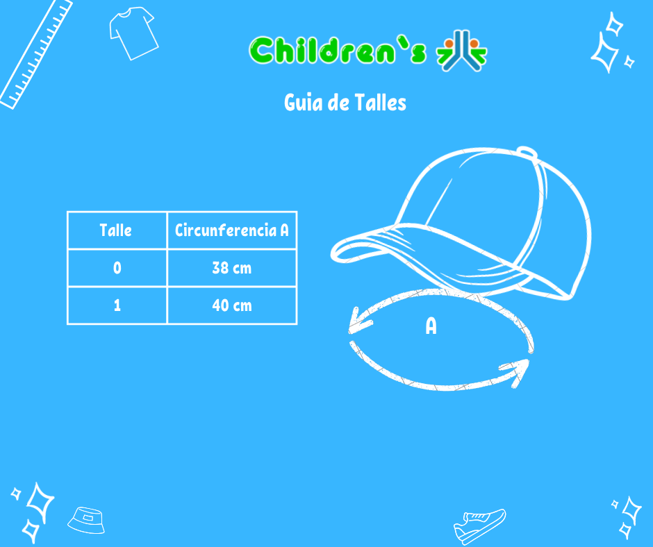 Guia de talles Gorro Gorrito Cap Gabardina