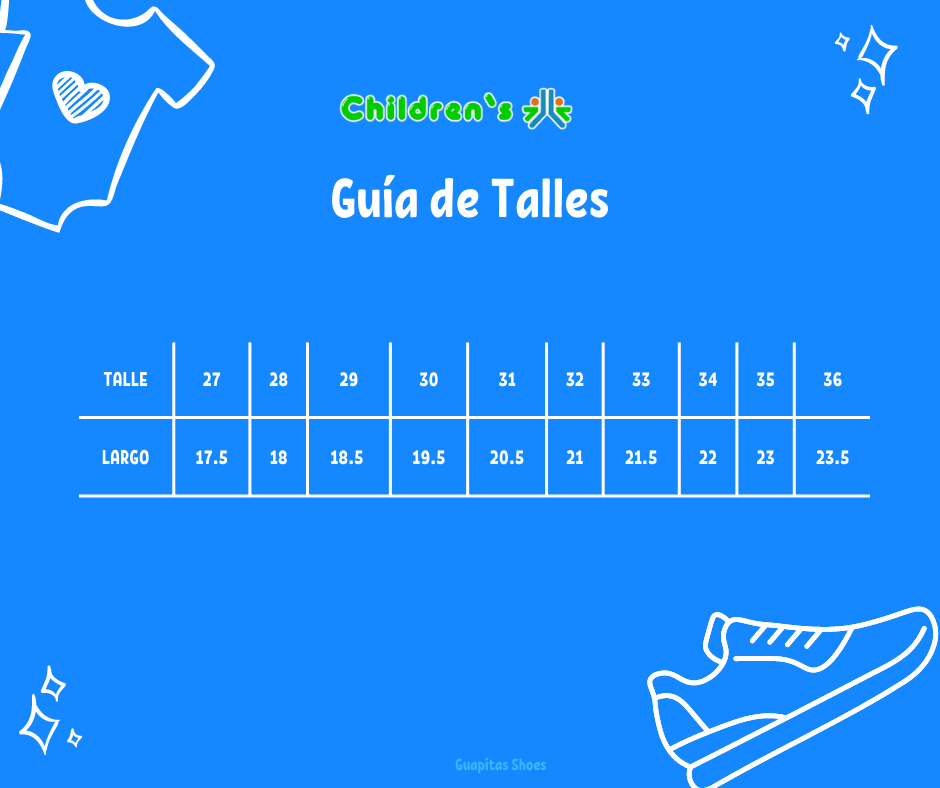 Guia de talles Borcego Inti