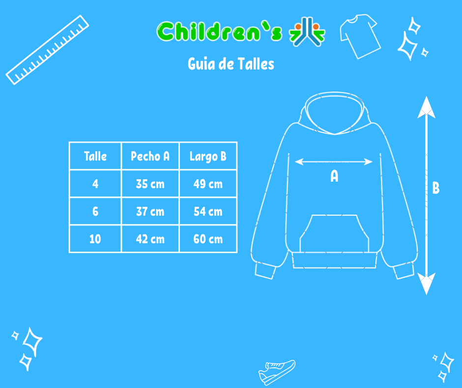 Guia de talles Buzo Polar Liso Escote V