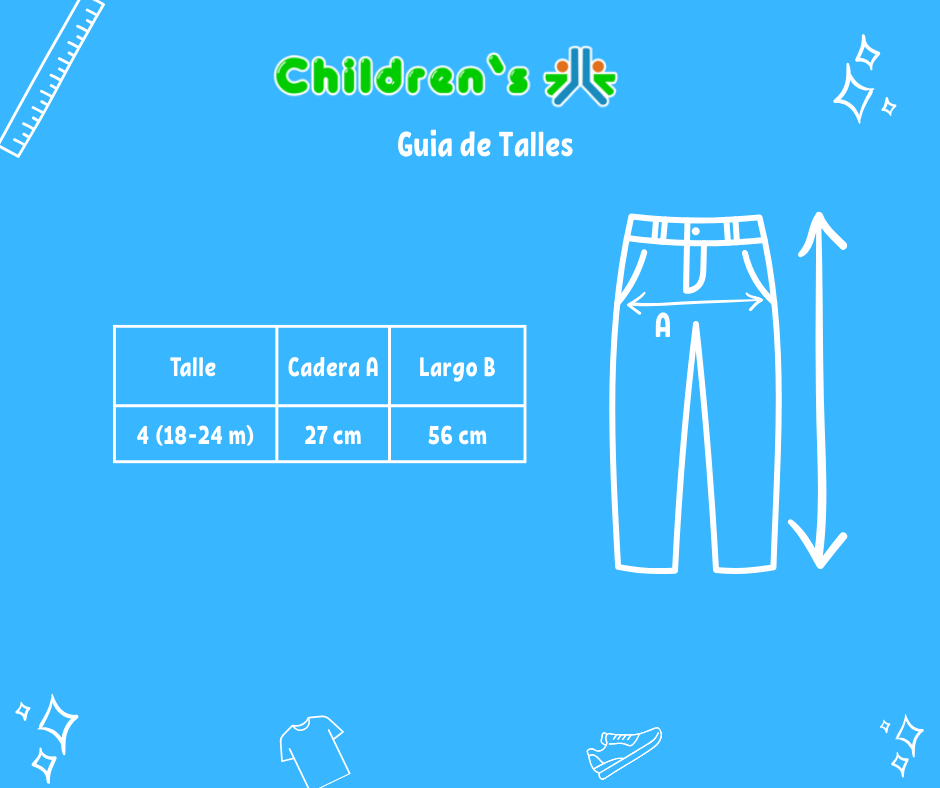 Guia de talles Pantalon de Vestir Gabardina elastisada
