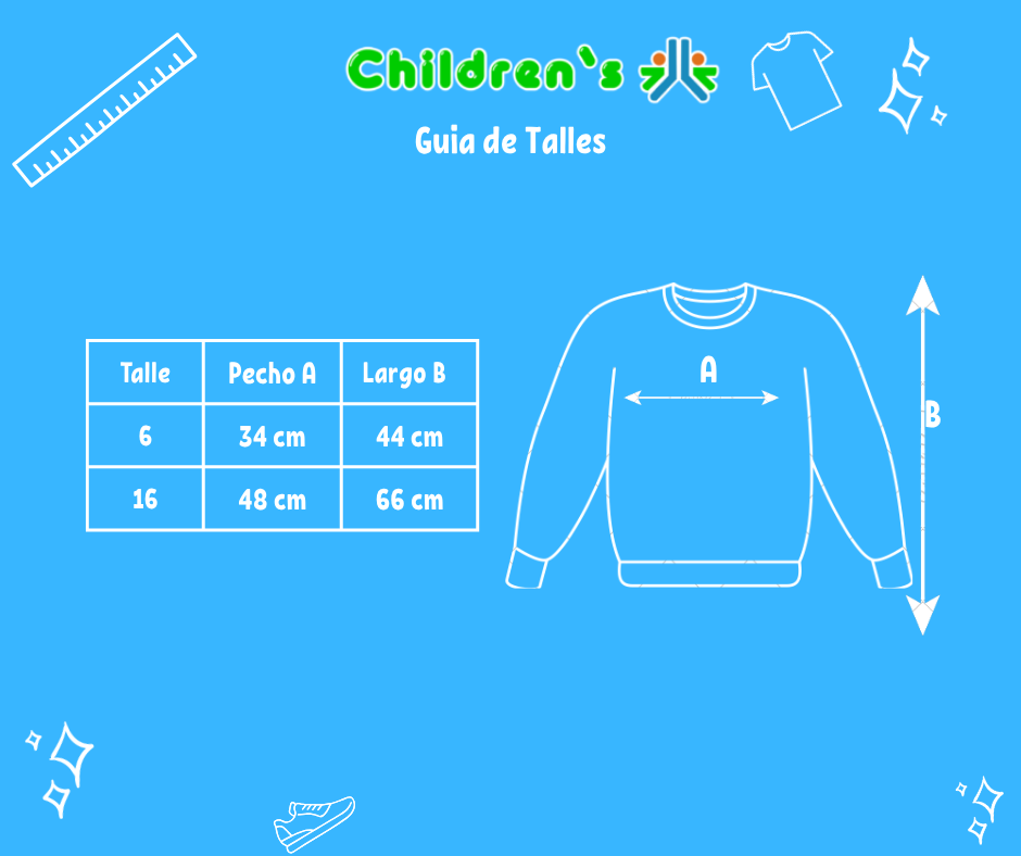 Guia de talles Buzo Algodon Rustico