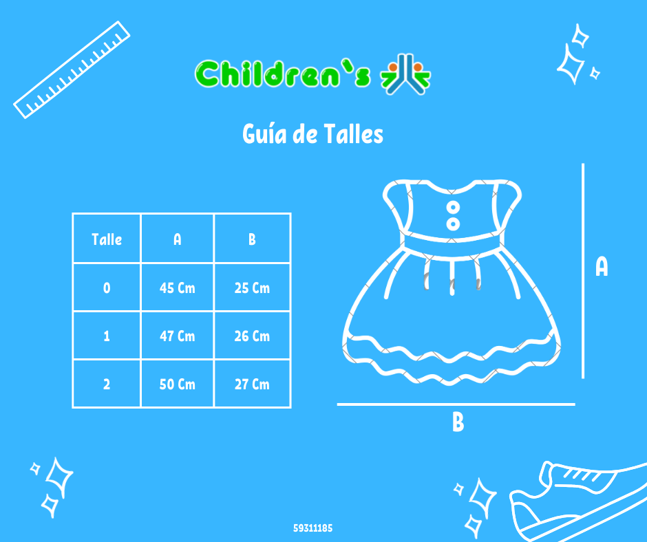 Guia de talles Vestido bautismo seda con guipur y alzorza