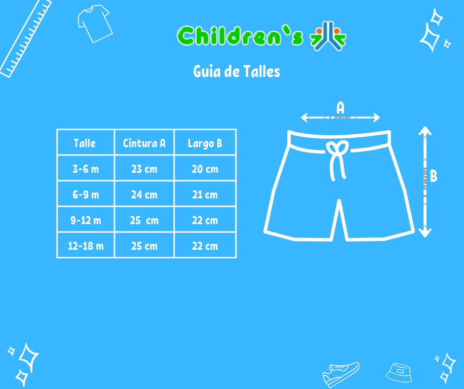 Guia de talles Short De Jeans Elastizado Bebe