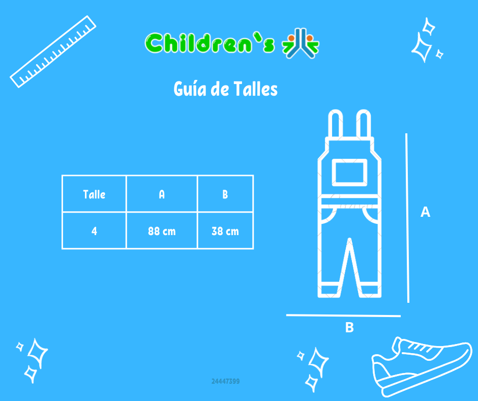 Guia de talles Jardinero Largo estampado Floreado