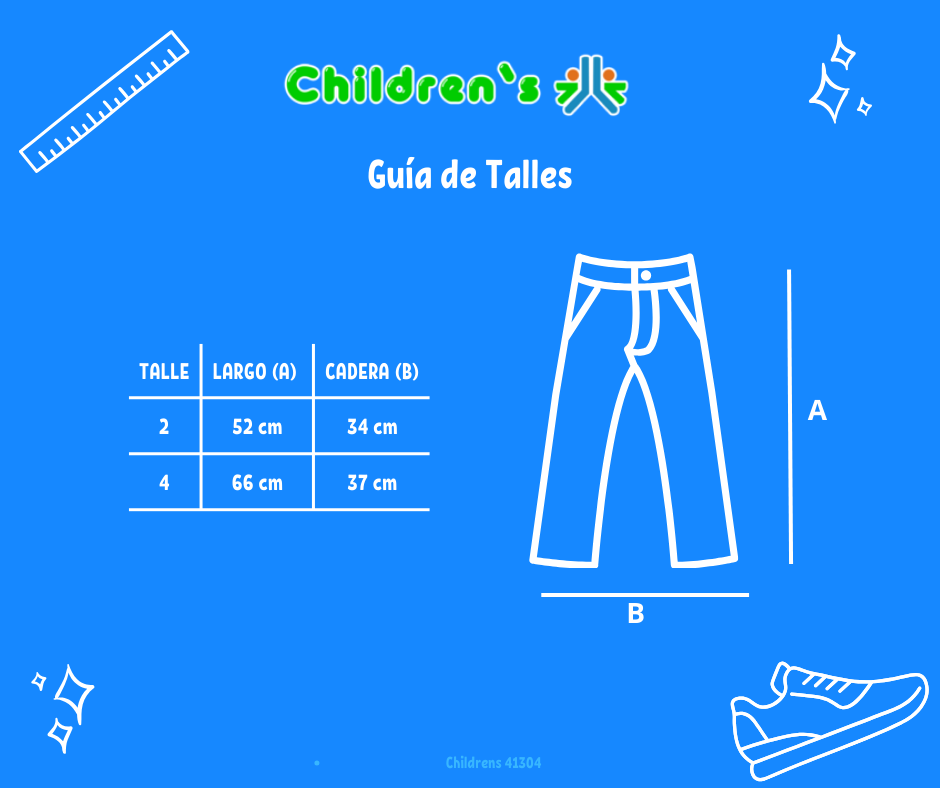 Guia de talles Pantalon de Corderoy estampado de flores con cintura Elastizada