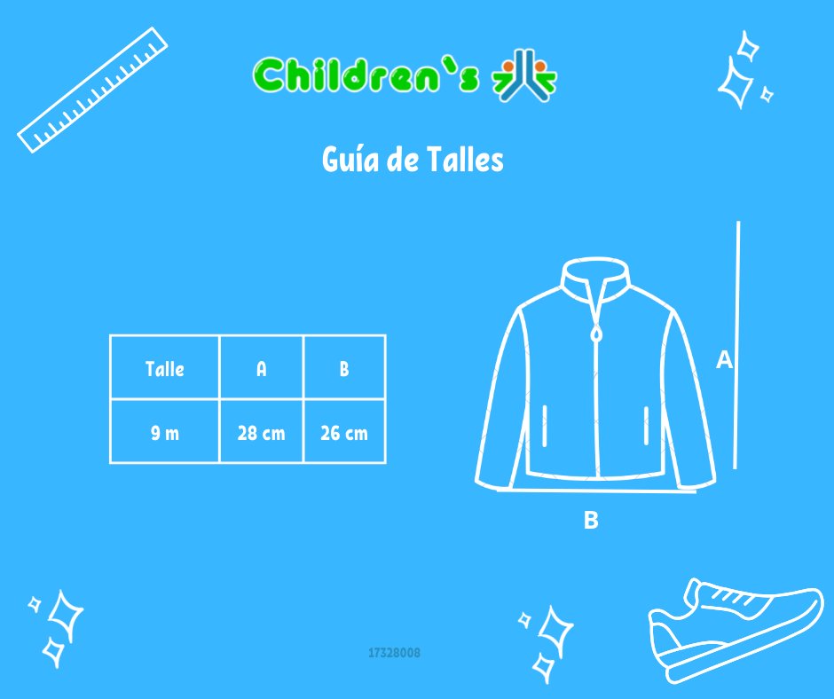 Guia de talles Campera Tejida con Cierre