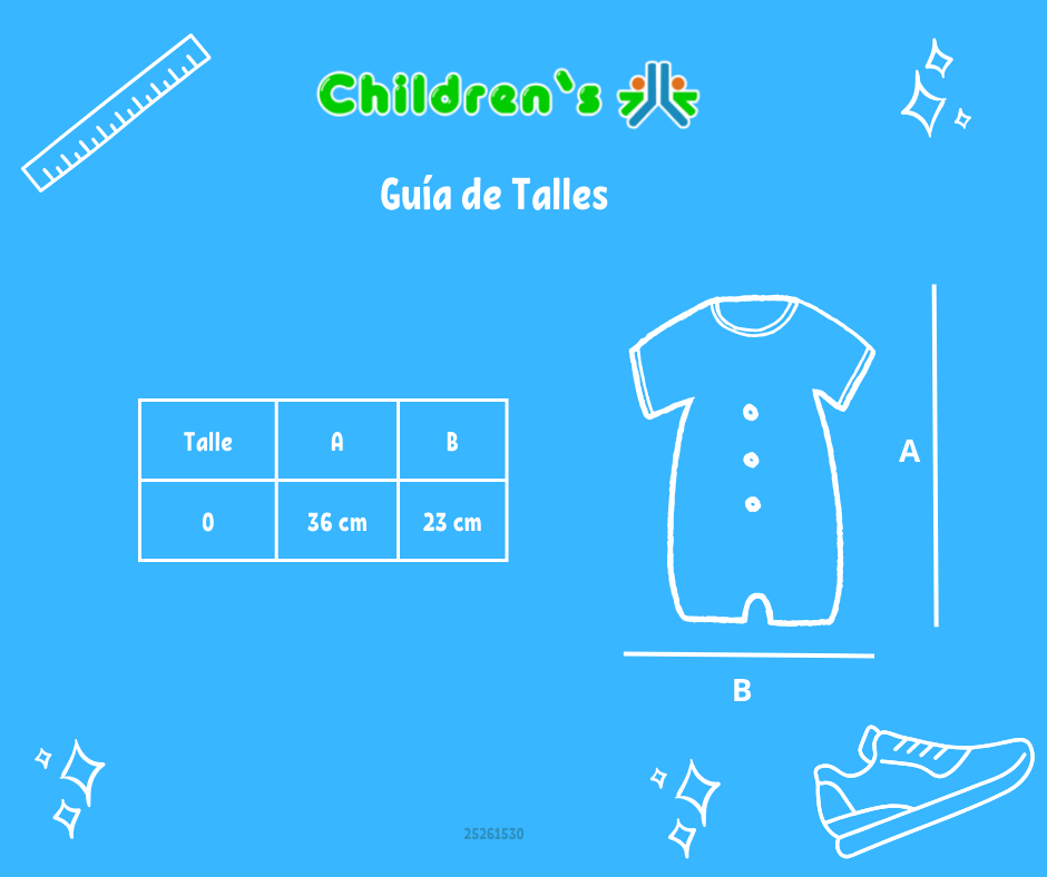 Guia de talles Enteritos Babucha crep  punto smock