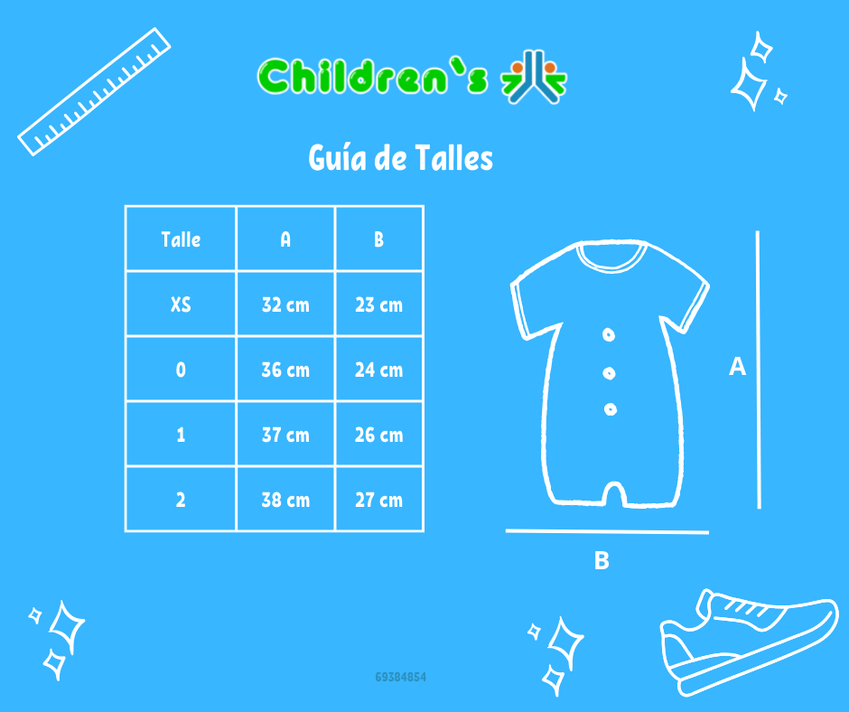 Guia de talles Jardinero Babucha Borderie con volados