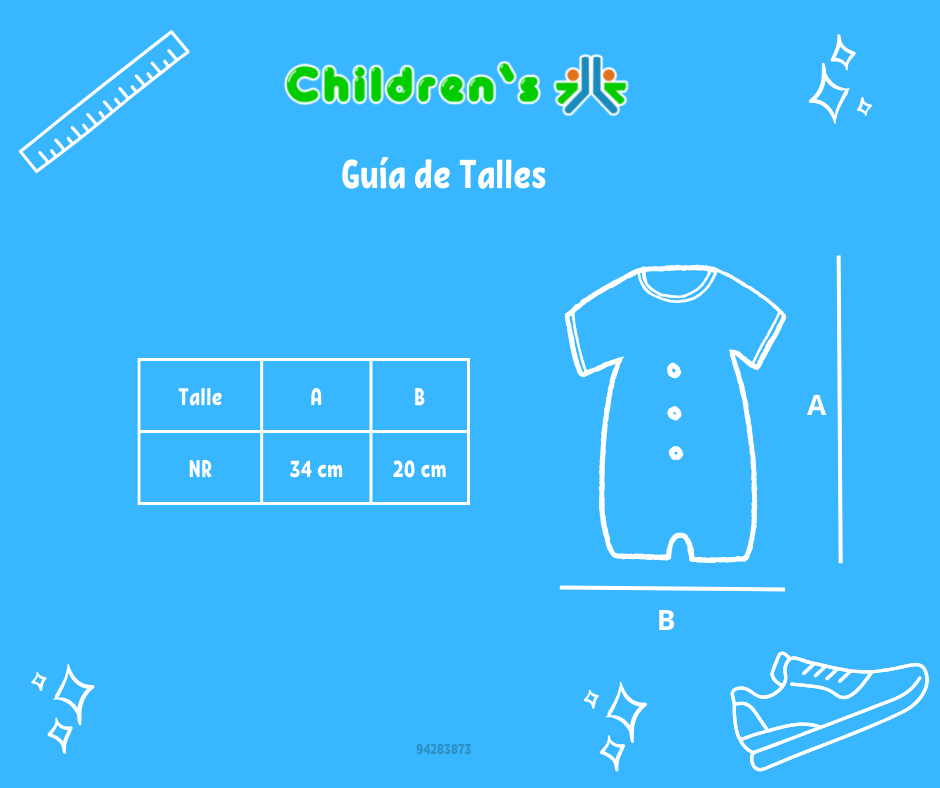 Guia de talles Enteritos Babucha Bordado pique