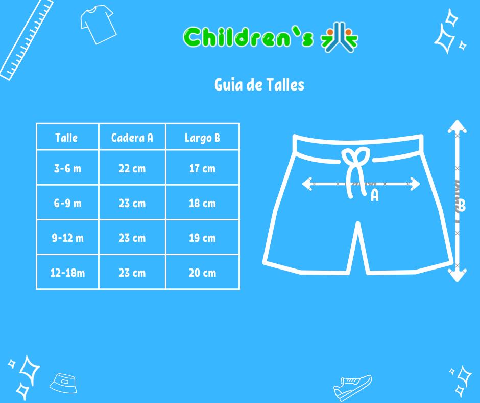 Guia de talles Short De Jeans Elastizado