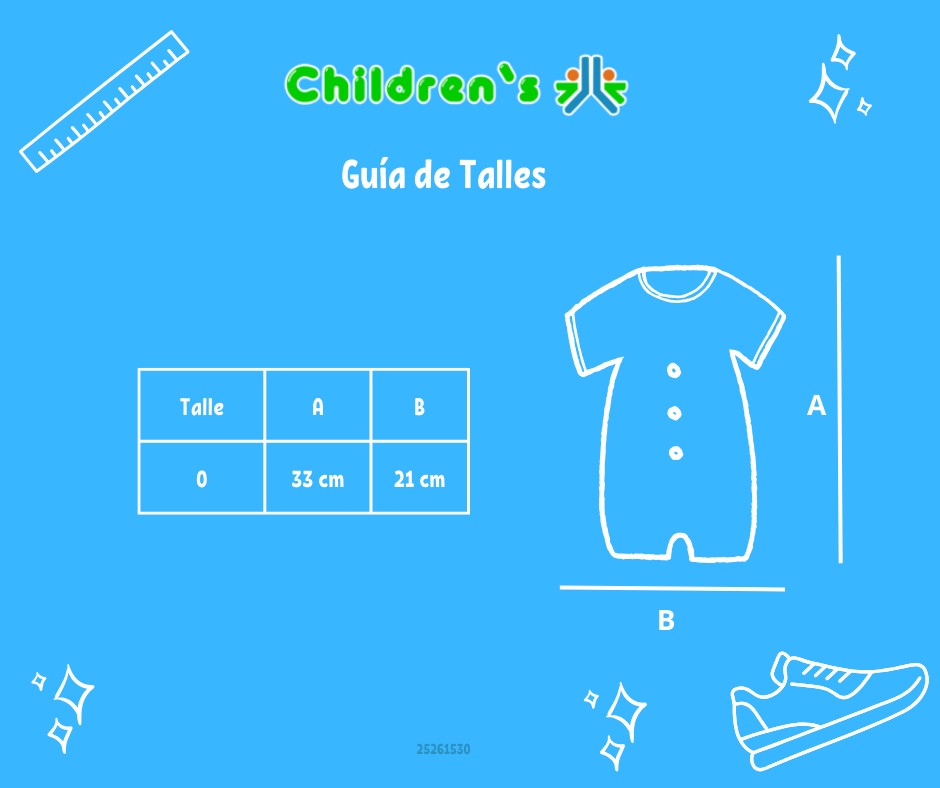 Guia de talles Enteritos Babucha Bordada