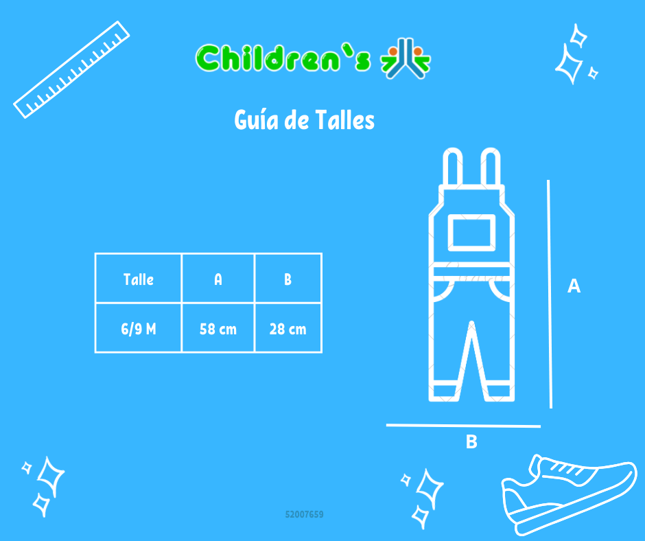 Guia de talles Jardinero Largo Jeans