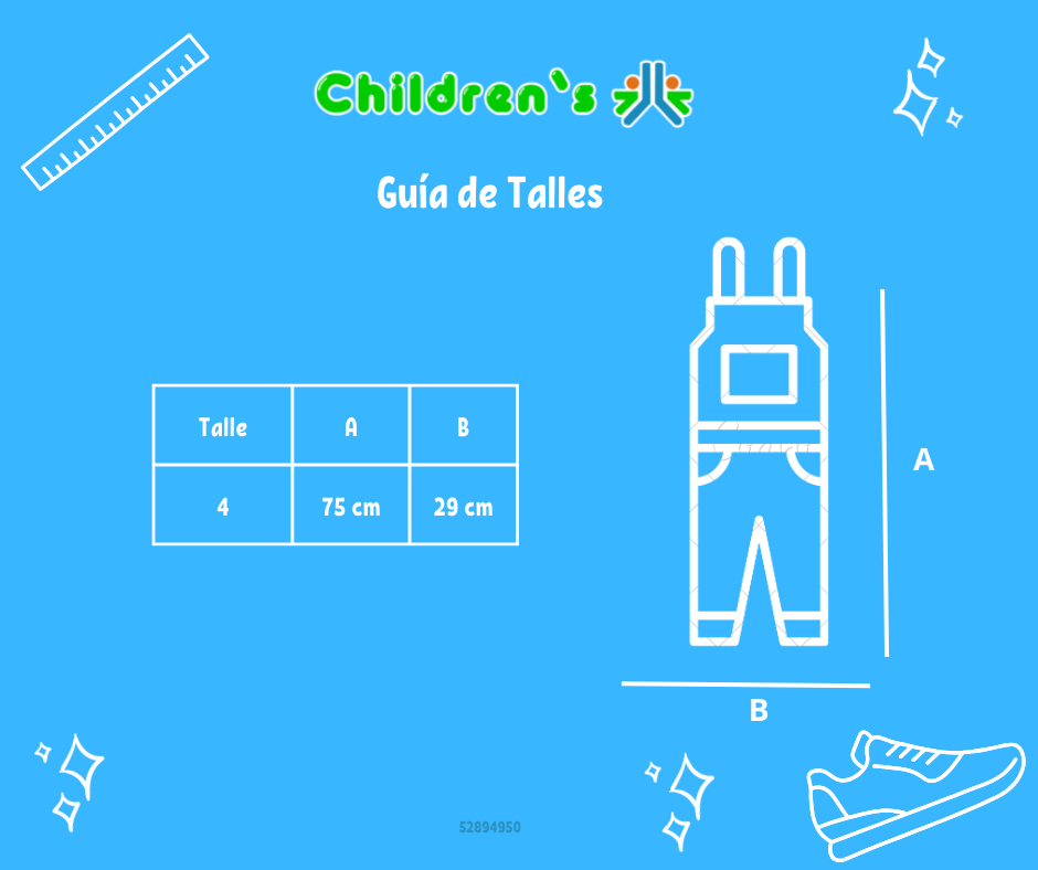 Tabla de talles — Jardinero de Gabardina Largo