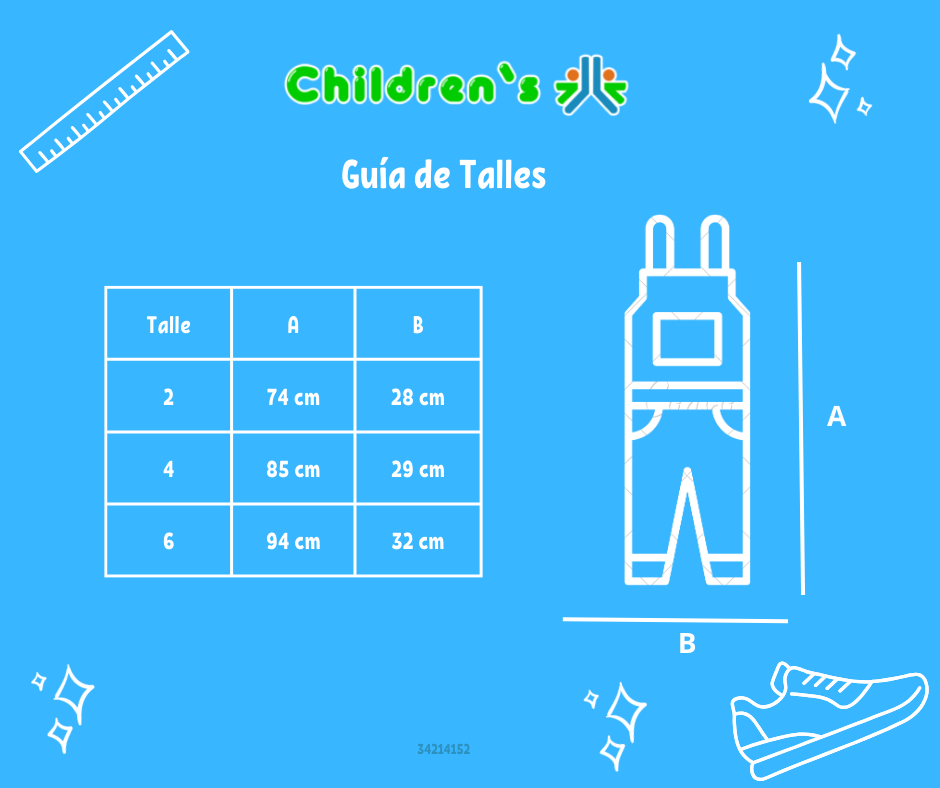 Guia de talles Jardinero Largo Gabardina