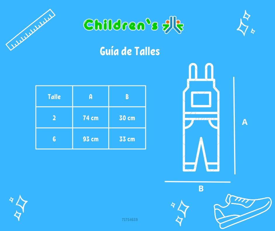 Guia de talles Jardinero largo gabardina