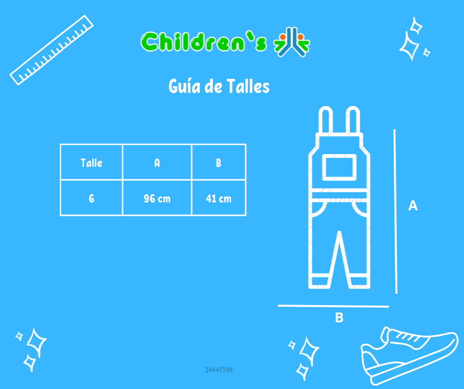 Guia de talles Jardinero Largo estampado Floreado