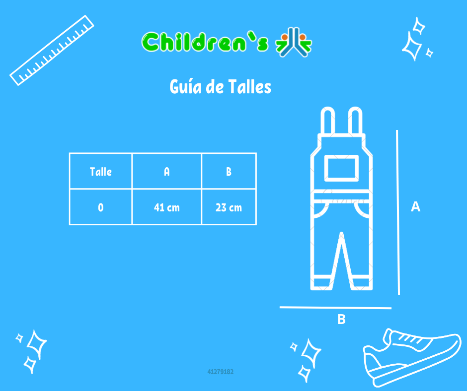 Guia de talles Jardinero Gabardina con broche