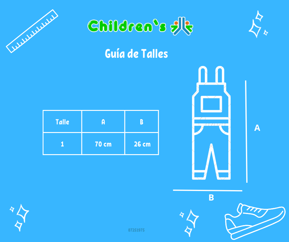 Guia de talles Jardinero Largo Jeans Bordado