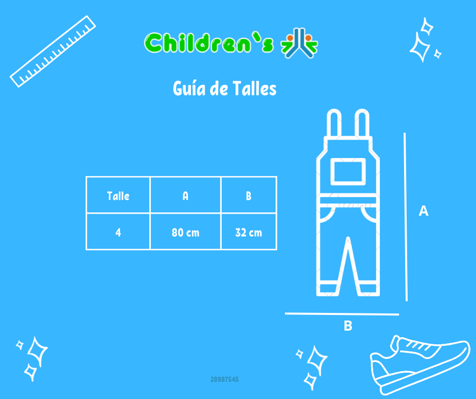 Guia de talles Jardinereo Largo Jeans