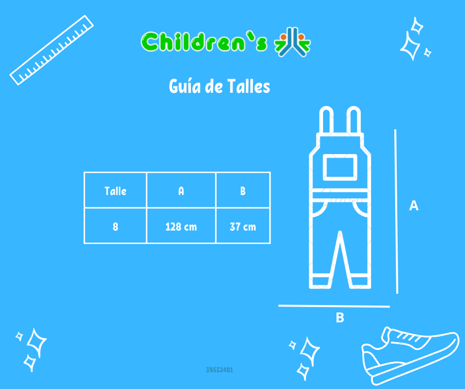 Guia de talles Jardinero Largo Jeans