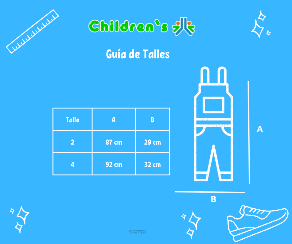 Guia de talles Jardinero Largo Jeans