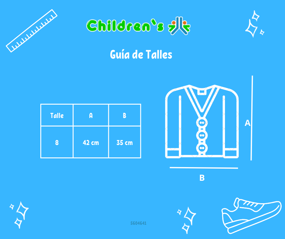 Guia de talles Saco Tejido Cashmilon Cuello Redondo