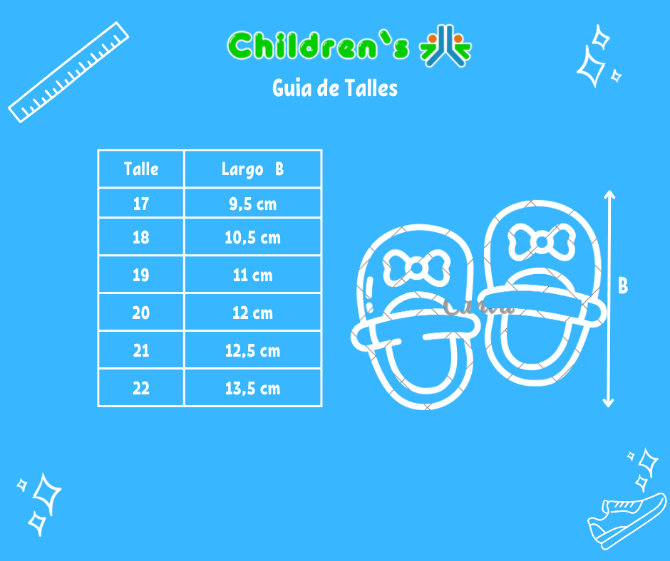 Guia de talles Guillermina con aplicacion strass