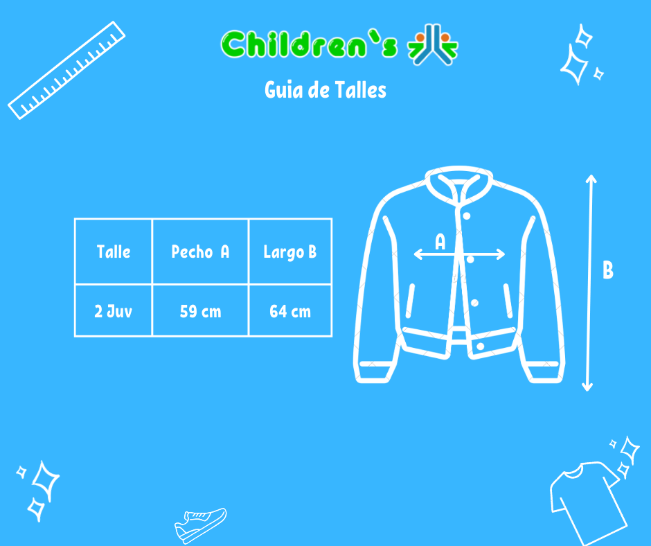 Guia de talles Campera de Jean con Cordero Interno