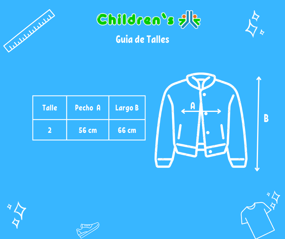 Guia de talles Campera Jeans C/Corderito Interno
