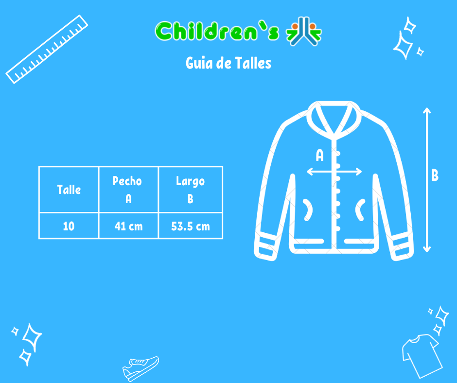 Guia de talles Campera Cuero Forrada