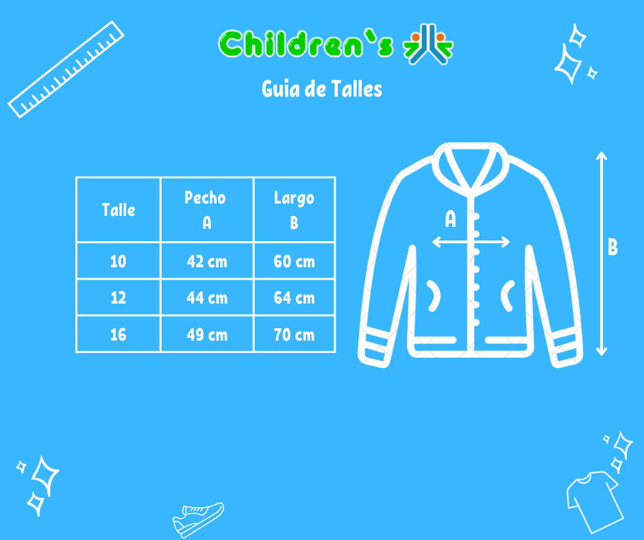 Guia de talles Campera de Ecocuero