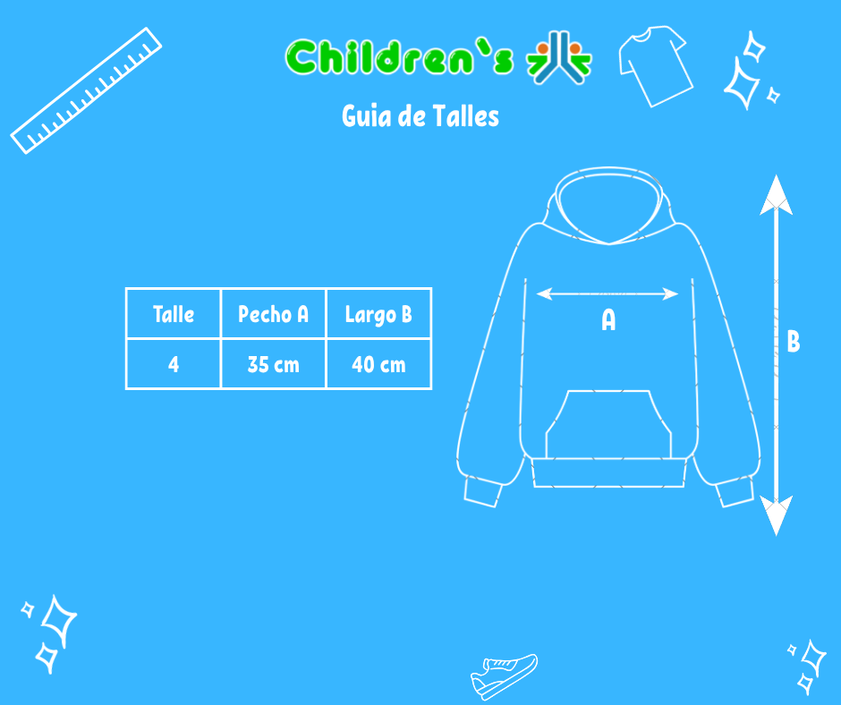 Guia de talles Buzo Polar Con Cierre