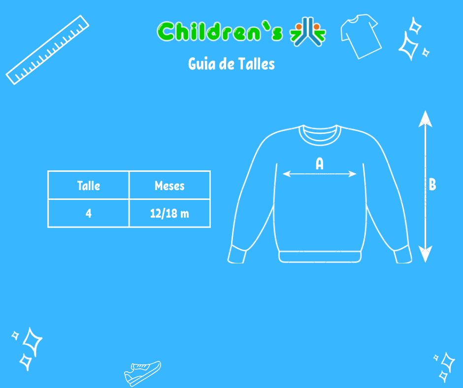 Guia de talles Buzo Polar Bordado Mark