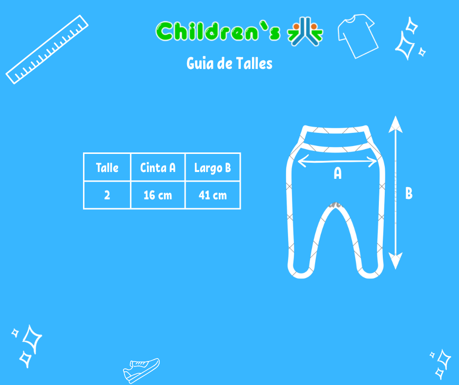 Guia de talles Medio Osito Tejido Punto Ingles Con Pie