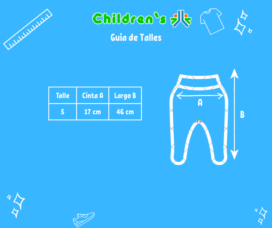 Guia de talles Medio Osito Tejido Sin Pie