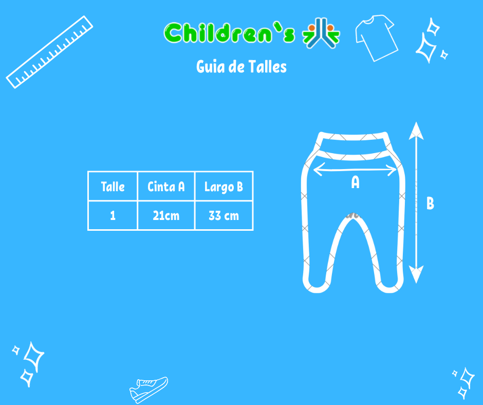 Guia de talles Medio Osito Tejido Suave Sin Pie