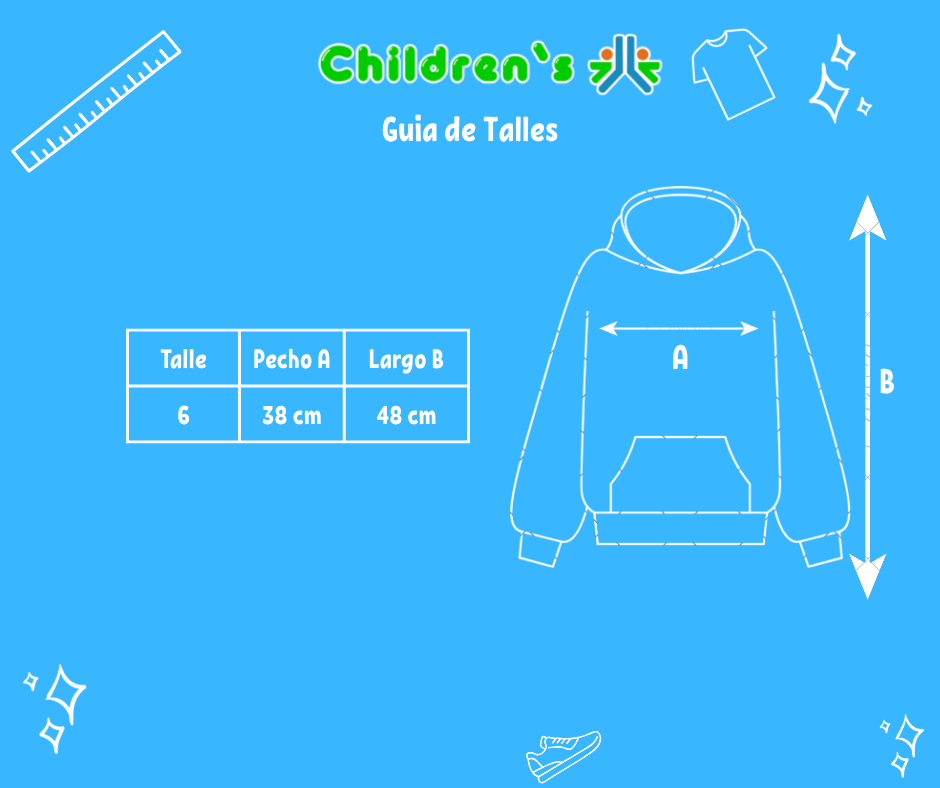 Guia de talles Buzo Polar con Bordado Ts