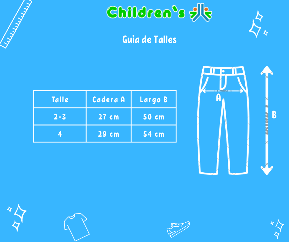 Guia de talles Pantalon Gabardina Con Cintura Regulable