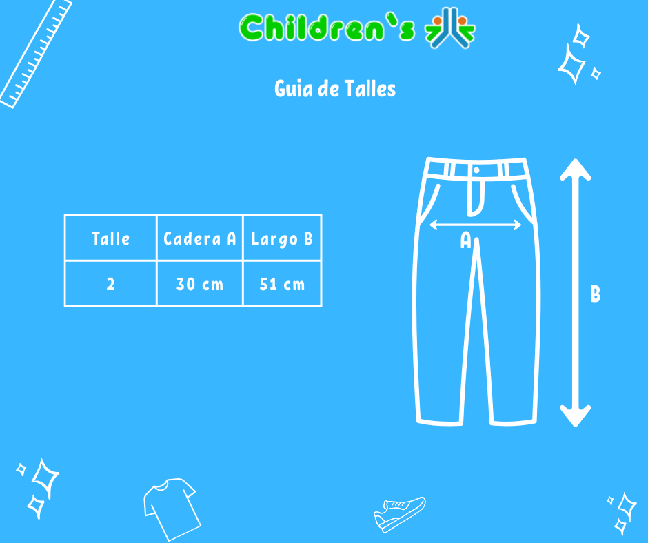 Guia de talles Pantalon Gabardina Con Cintura Regulable