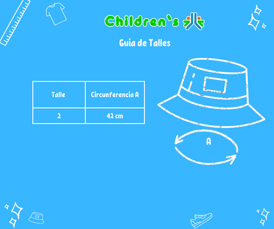 Guia de talles Gorro Tela Ajustable