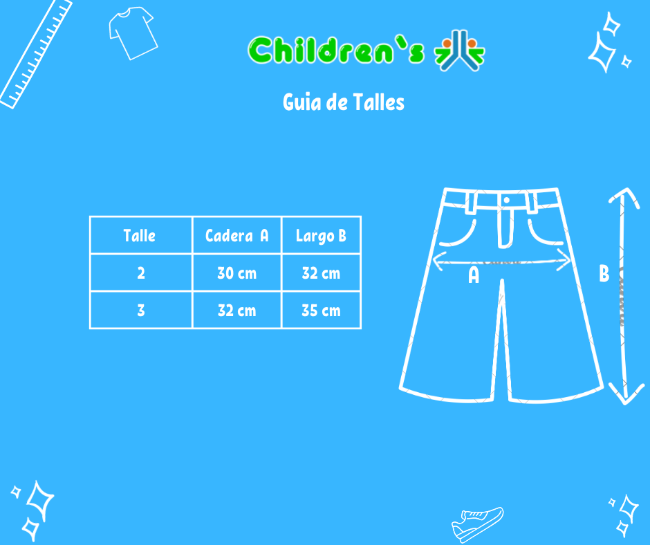 Guia de talles Bermuda Tela Camuflada