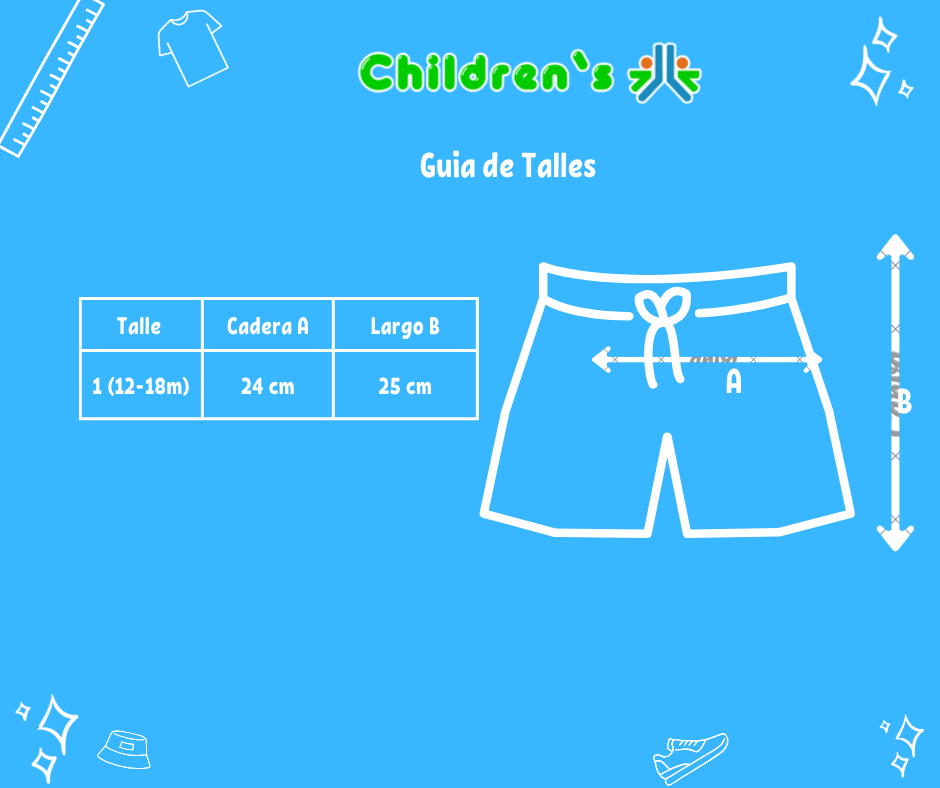 Guia de talles Short Jean con Cintura Elastizada