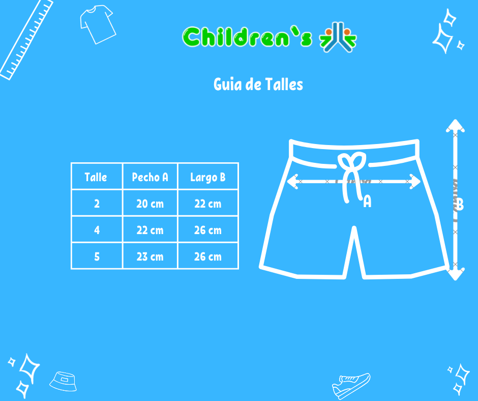 Guia de talles Short Algodon Rustico