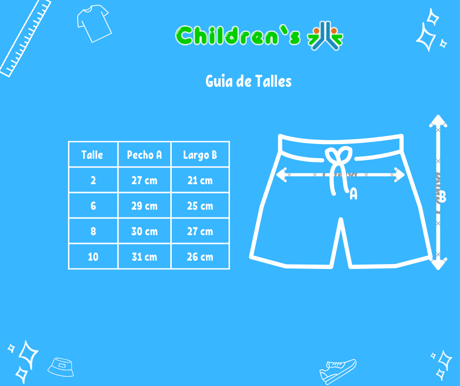 Guia de talles Short Algodon Con Cintura