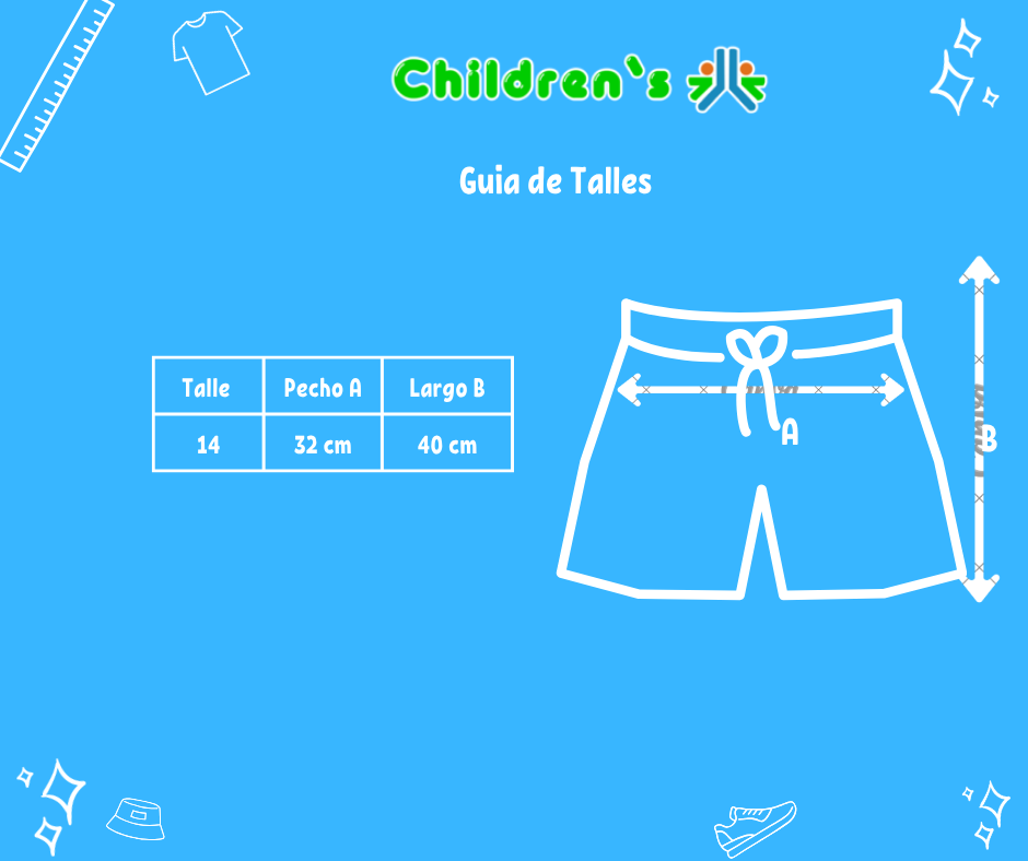 Guia de talles Short Algodon Rustico Transformable