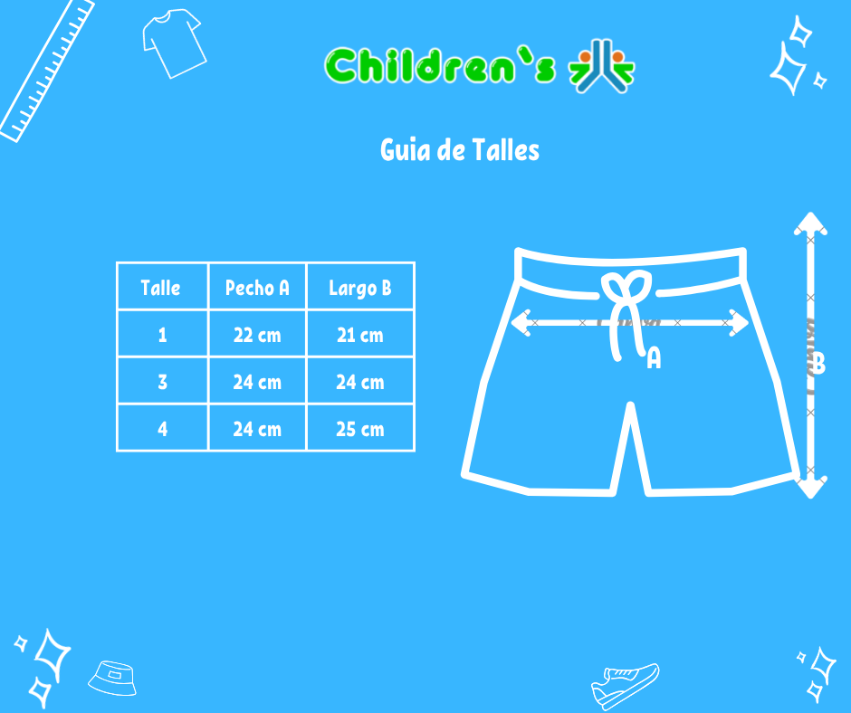 Guia de talles Short Towel Con Cintura Elastizada