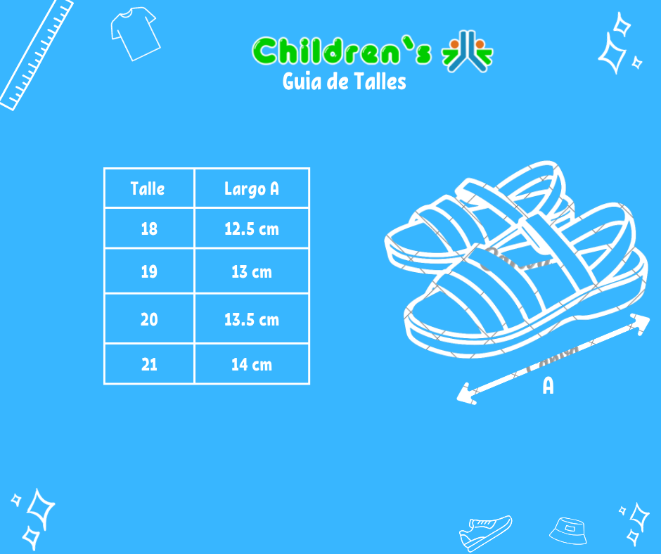 Guia de talles Sandalia Franciscana Ecocuero